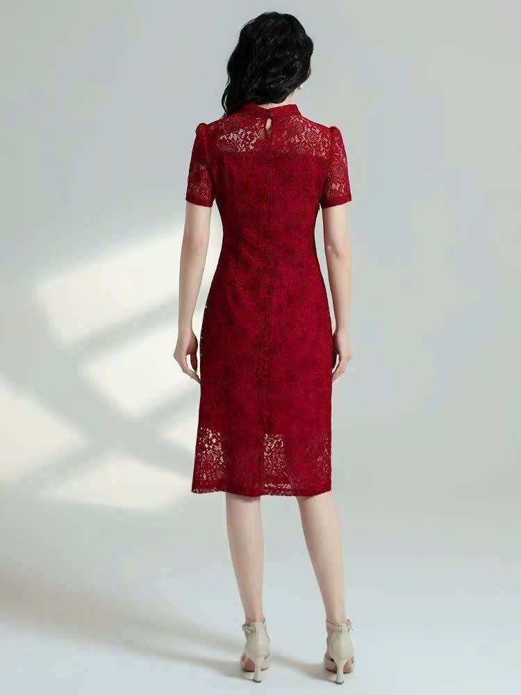  Sườn Xám Gấm Hoa 