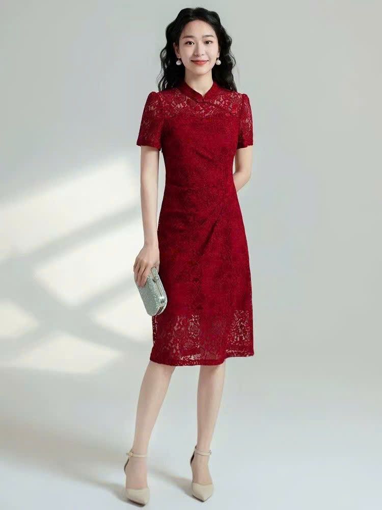  Sườn Xám Gấm Hoa 