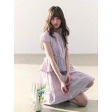  Váy Đầm Tím Nhạt Kiểu Hàn Quốc 