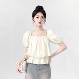  Áo Sơ Mi Babydoll Tay Phồng 