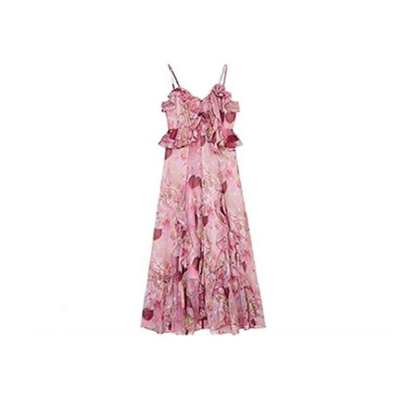  Đầm Maxi Hoa Bèo Dọc Xếp Ly 