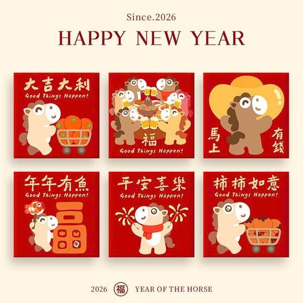  Set Bao Lì Xì Năm Mới 2026 