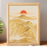  Khung Tranh Núi Dát Vàng Phong Thủy 