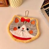  Khăn Tay Hình Mèo Lông Cừu San Hô 