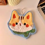  Khăn Tay Hình Mèo Lông Cừu San Hô 