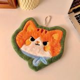  Khăn Tay Hình Mèo Lông Cừu San Hô 