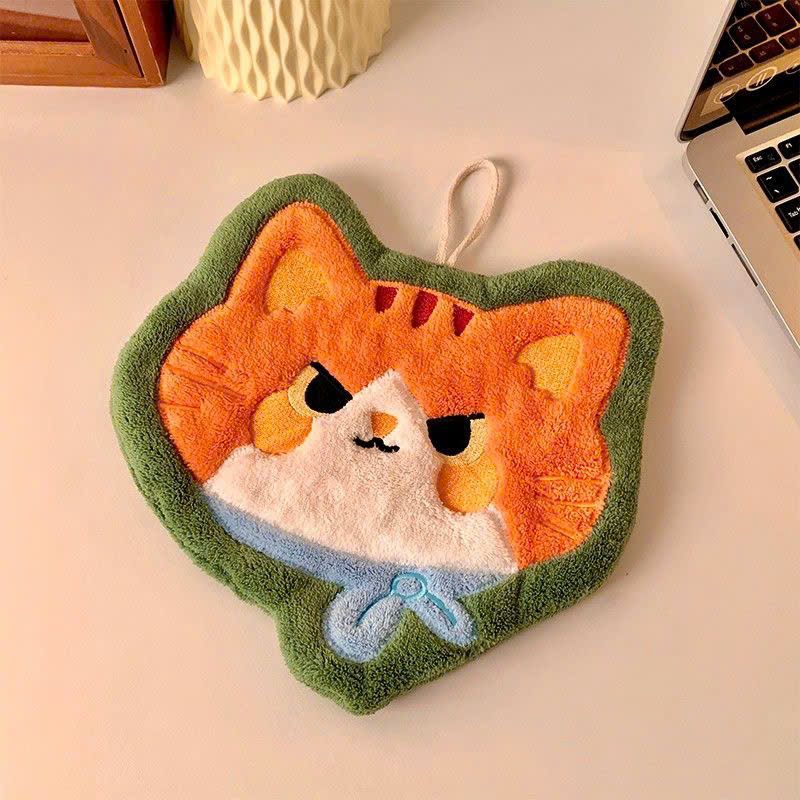  Khăn Tay Hình Mèo Lông Cừu San Hô 