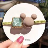  Set 5 Dây Cột Tóc Mickey Đính Đá 