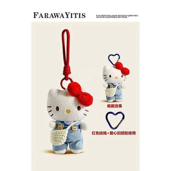  Móc Khóa Gấu Bông Hello Kitty 