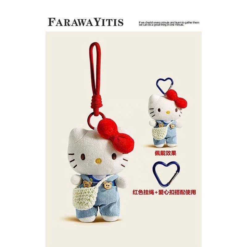  Móc Khóa Gấu Bông Hello Kitty 