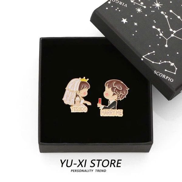  Bộ Huy Hiệu Cài Áo Hình Cặp Đôi 