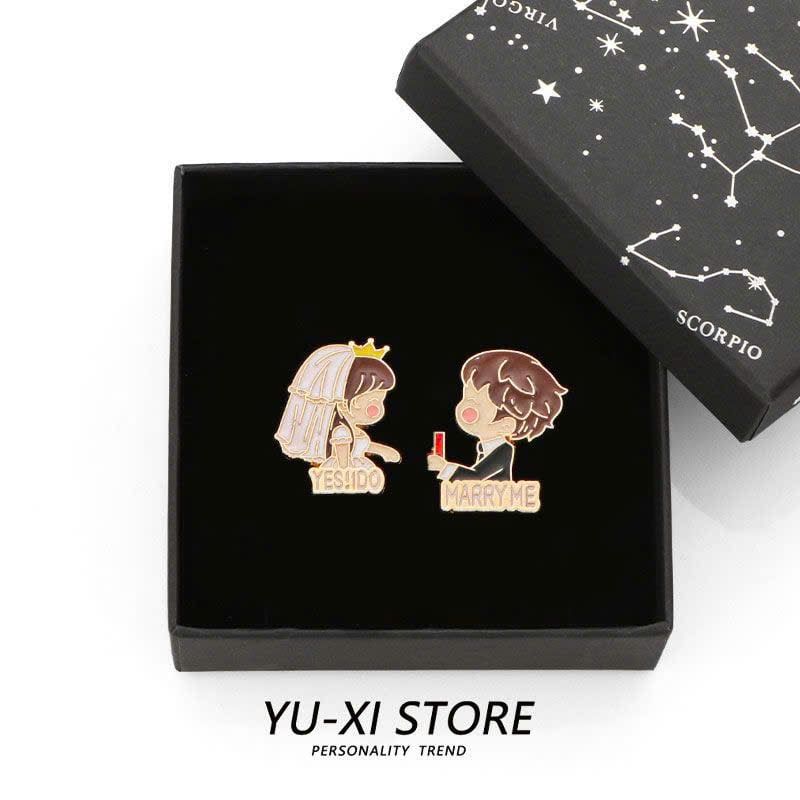  Bộ Huy Hiệu Cài Áo Hình Cặp Đôi 