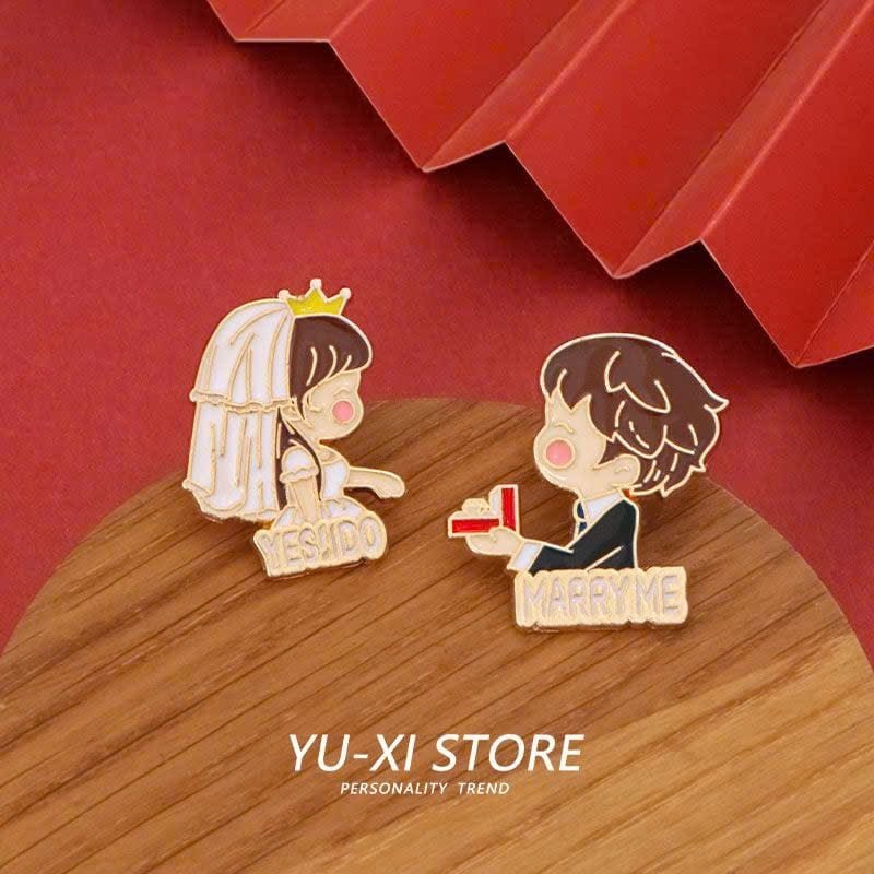  Bộ Huy Hiệu Cài Áo Hình Cặp Đôi 