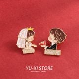  Bộ Huy Hiệu Cài Áo Hình Cặp Đôi 