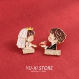 Bộ Huy Hiệu Cài Áo Hình Cặp Đôi 