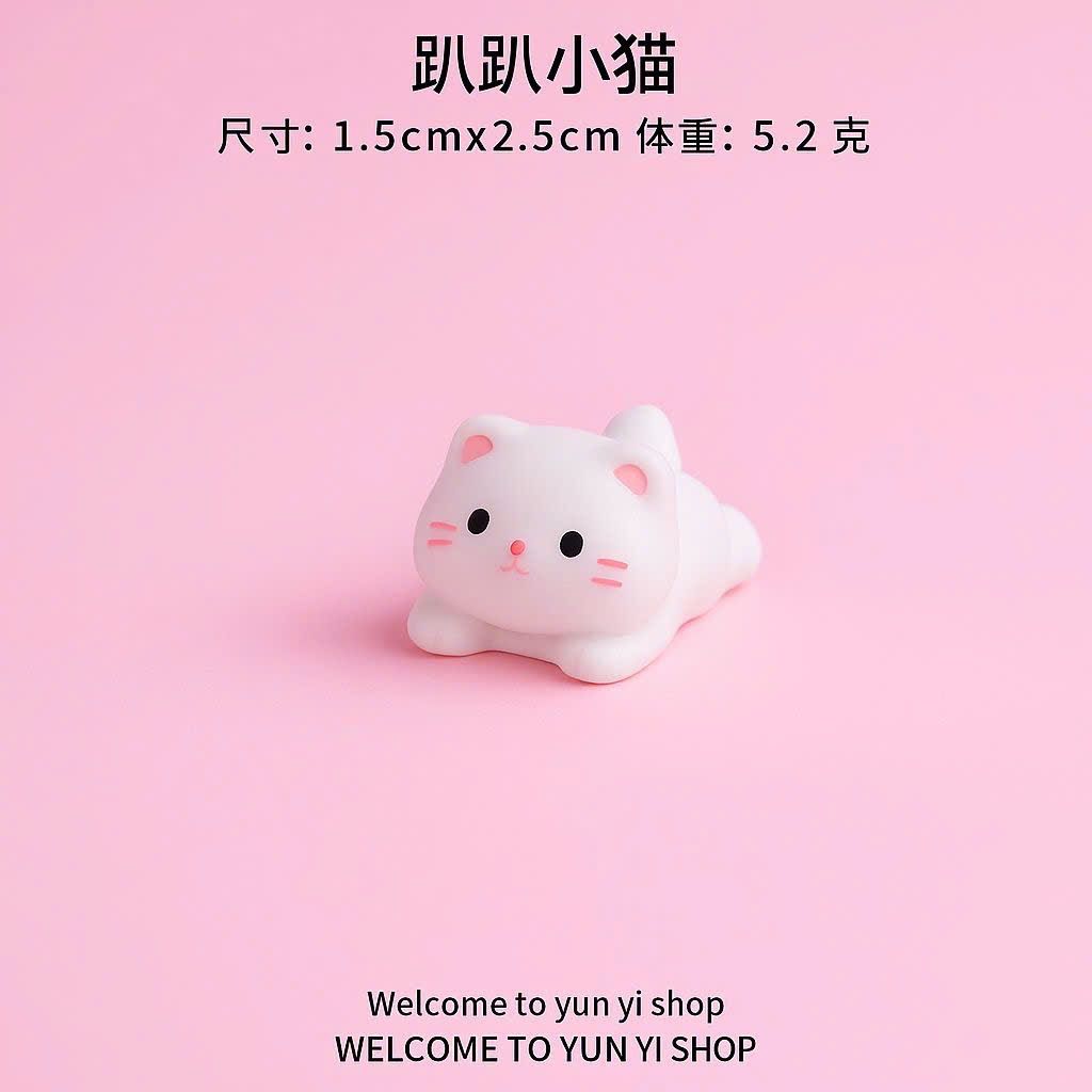  Set Tượng Mini 5 Mèo Con Dễ Thương 