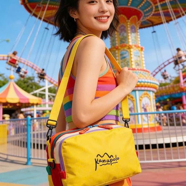  Túi Xách Đeo Chéo Màu Vàng Kamapolo 