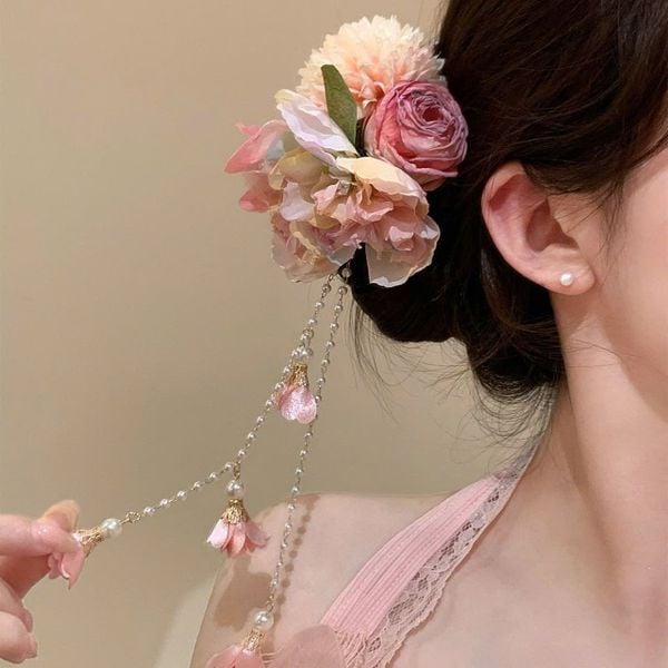  Kẹp Tóc Phong Cách Hanfu Họa Tiết Hoa 