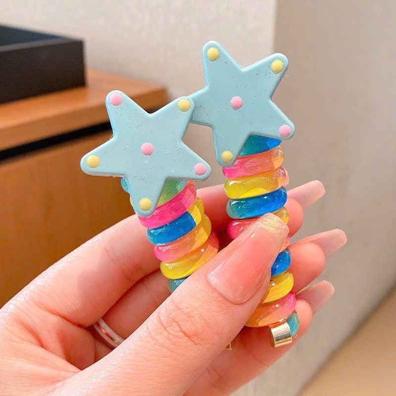  Set 5 Dây Buộc Tóc Lò Xo Hình Ngôi Sao 