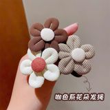  Set Dây Buộc Tóc Hoa Tông Màu Cà Phê 