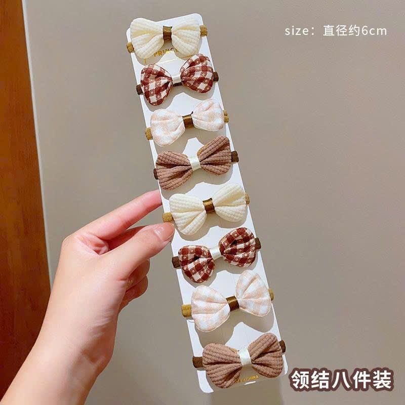  Set Dây Buộc Tóc Hoa Tông Màu Cà Phê 