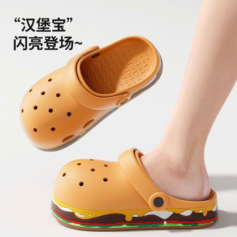  Dép Crocs Hoạ Tiết Bánh hamburger 