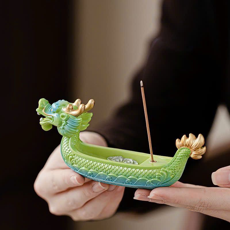 Dụng Cụ Cắm Nhang Hình Thuyền Rồng 