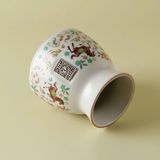  Lọ Cắm Bút Bằng Gốm Sứ Có Họa Tiết Ngựa Và Chữ Phúc 