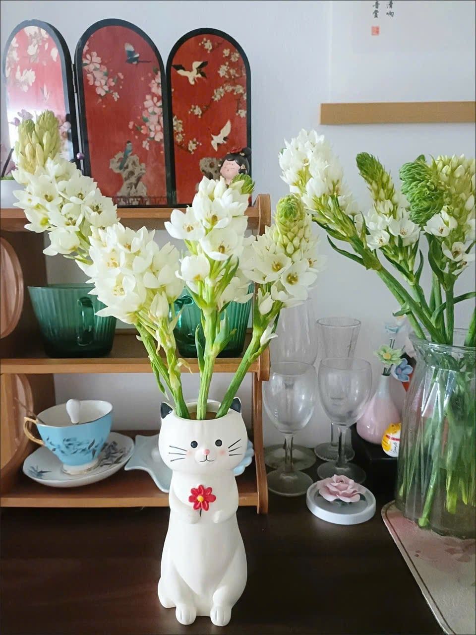  Bình Hoa Hình Chú Mèo Dễ Thương 