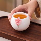  Chén Trà Gốm Sứ Thủ Công Họa Tiết Hoa Anh Đào 