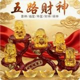  Bộ Tượng Ngũ Phúc Thần Tài Lưu Ly Vàng 