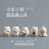  Cặp Tượng Gốm Sứ Hình Mèo Coffee Mini 