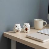  Cặp Tượng Gốm Sứ Hình Mèo Coffee Mini 
