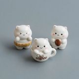  Cặp Tượng Gốm Sứ Hình Mèo Coffee Mini 
