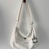  Túi Xách Tote Vải Canvas Màu Trắng Họa Tiết Gấu 