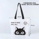  Túi Tote Trong Suốt Họa Tiết Mèo Đen Dễ Thương 