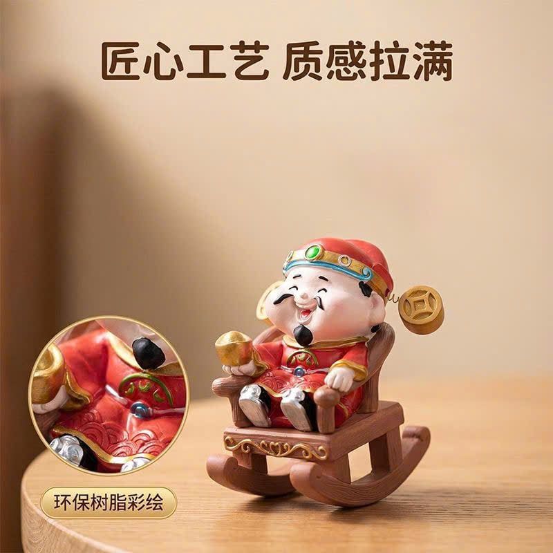  Tượng Trang Trí Thần Tài Ngồi Ghế Lắc 
