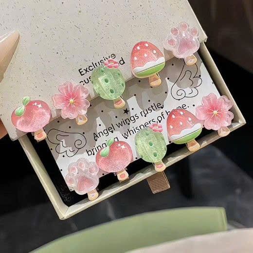  Sét Kẹp Tóc Hình Hoa Và Kem Dễ Thương 