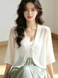  Áo Khoác Cardigan Lửng Mỏng Tay Lỡ 