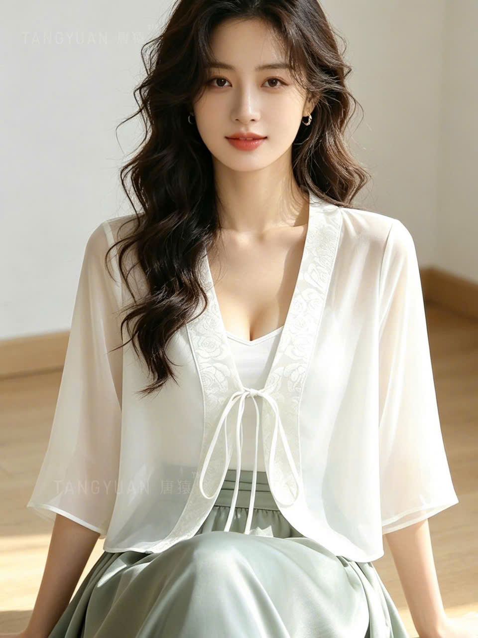  Áo Khoác Cardigan Lửng Mỏng Tay Lỡ 