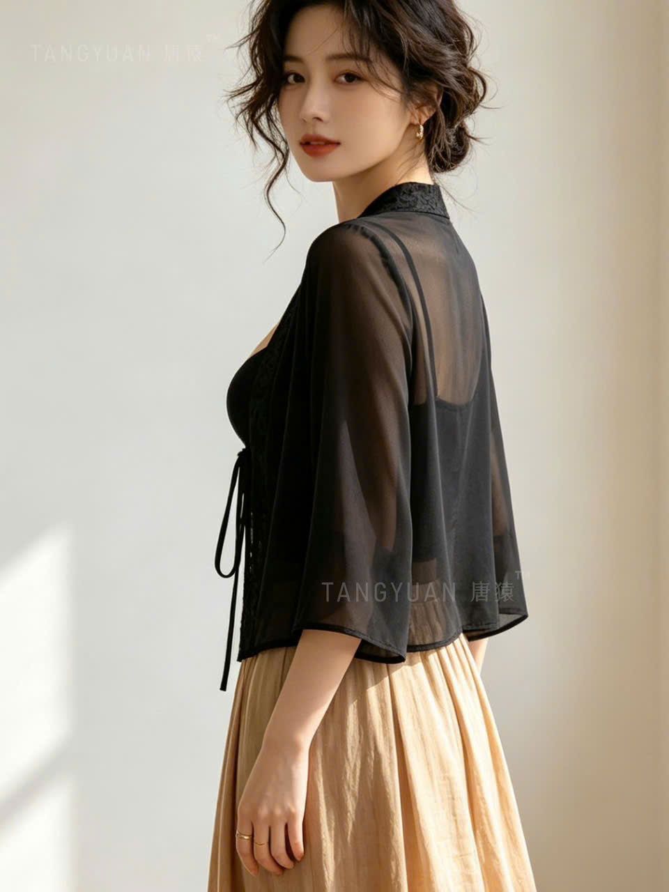  Áo Khoác Cardigan Lửng Mỏng Tay Lỡ 