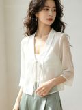  Áo Khoác Cardigan Lửng Mỏng Tay Lỡ 