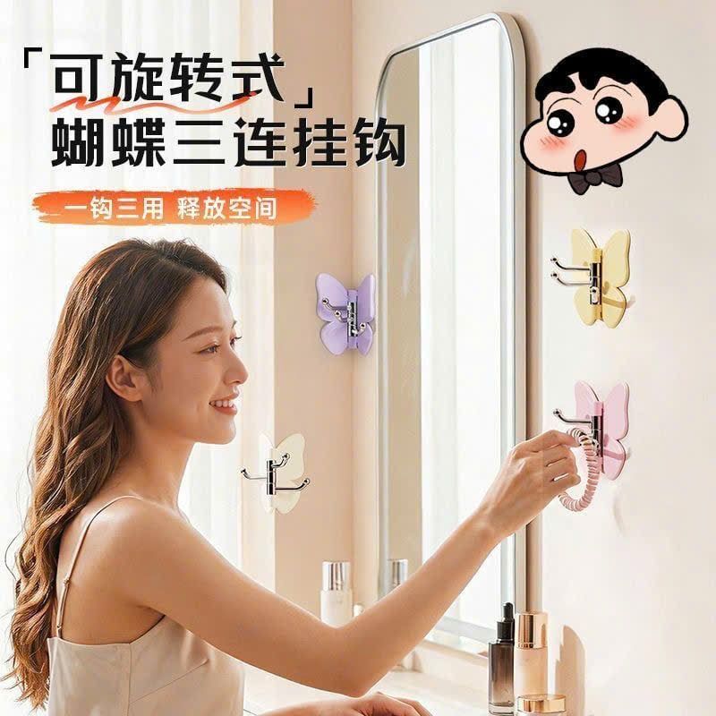  Móc Treo Đồ Dán Tường Hình Cánh Bướm 