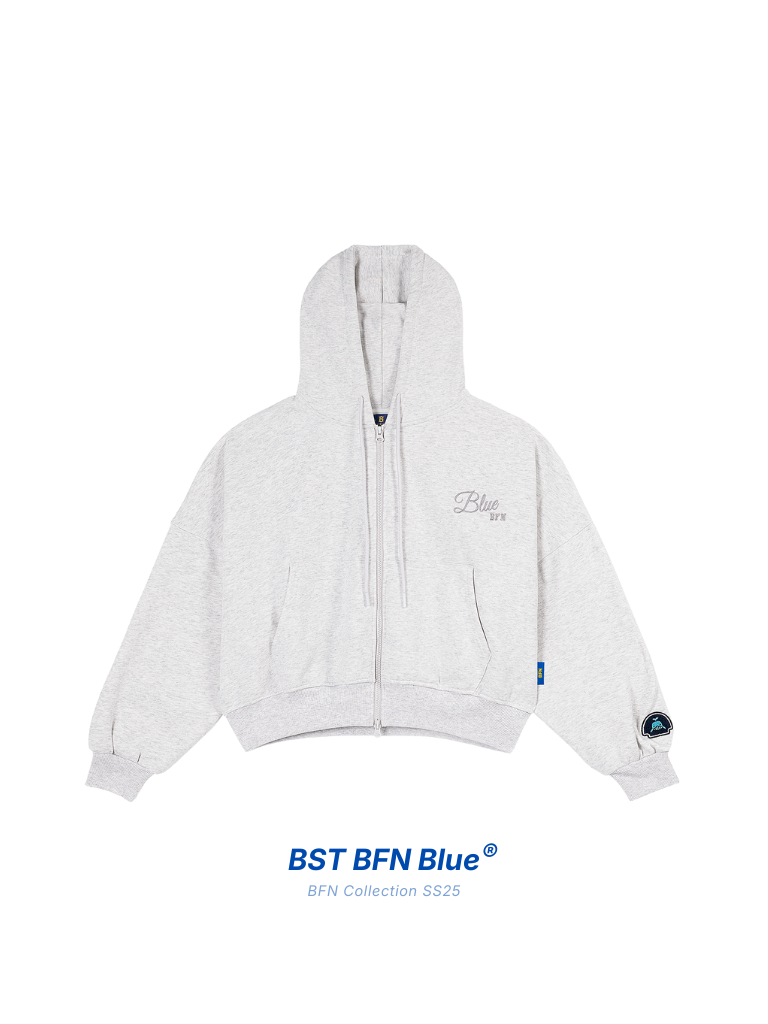 Set Hoodie Zip Boxy BFN BLUE - BFHDZSET001
