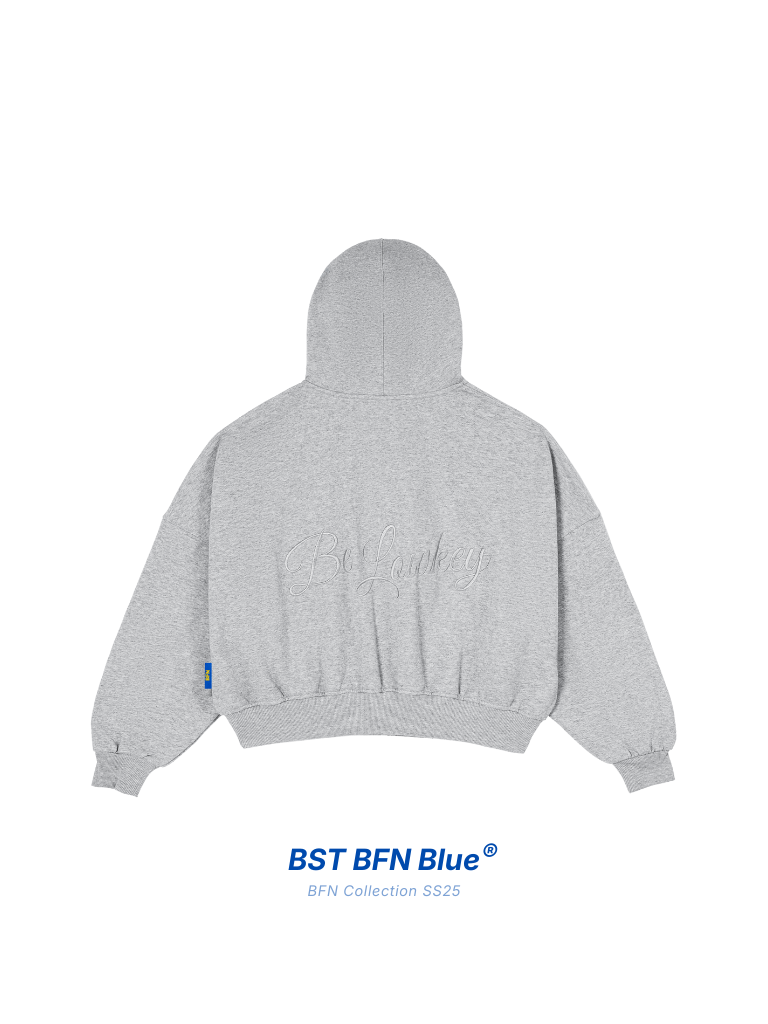 Set Hoodie Zip Boxy BFN BLUE - BFHDZSET001