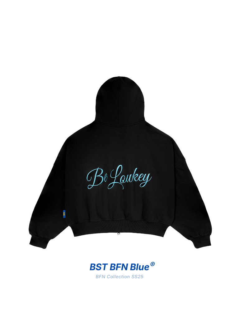 Set Hoodie Zip Boxy BFN BLUE - BFHDZSET001
