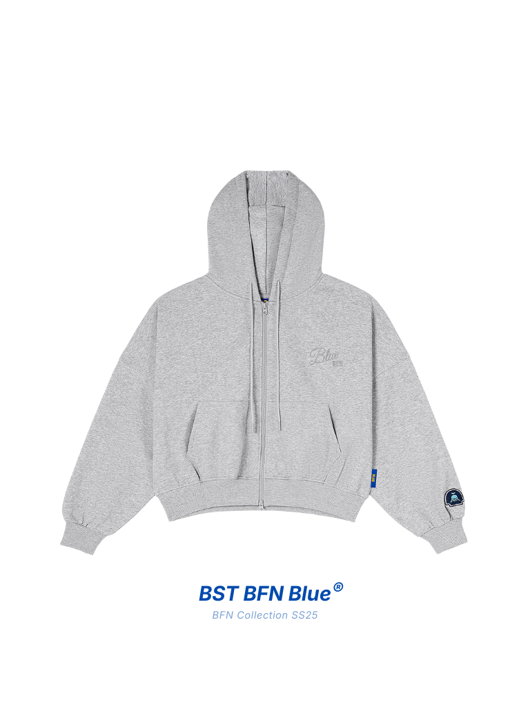 Set Hoodie Zip Boxy BFN BLUE - BFHDZSET001