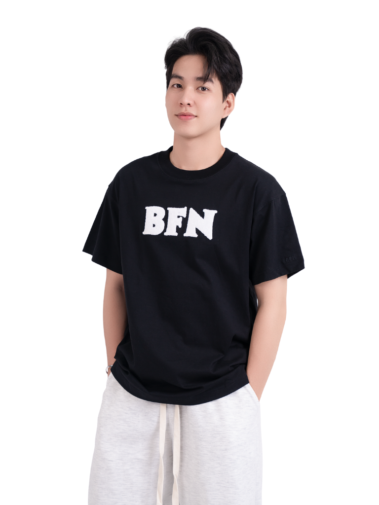 Áo Thun Thêu Xù Chữ Brand BFN Nỉ Bông - BFTS011