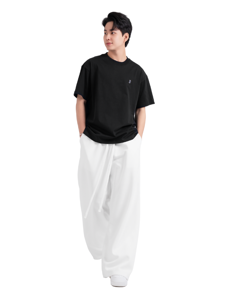 Áo Thun Nam Nữ Thêu Icon B - BFTS001A