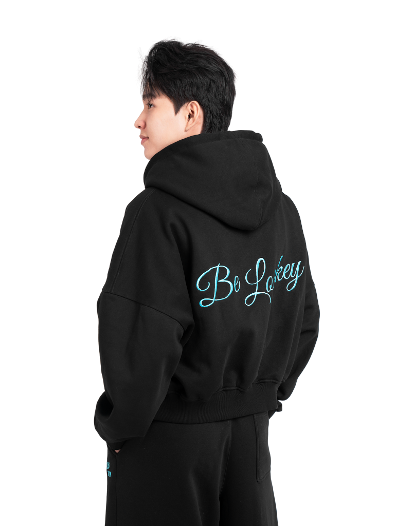 Set Hoodie Zip Boxy BFN BLUE - BFHDZSET001